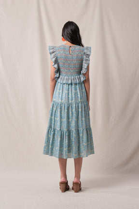 OLIN Dress in Blue Segara