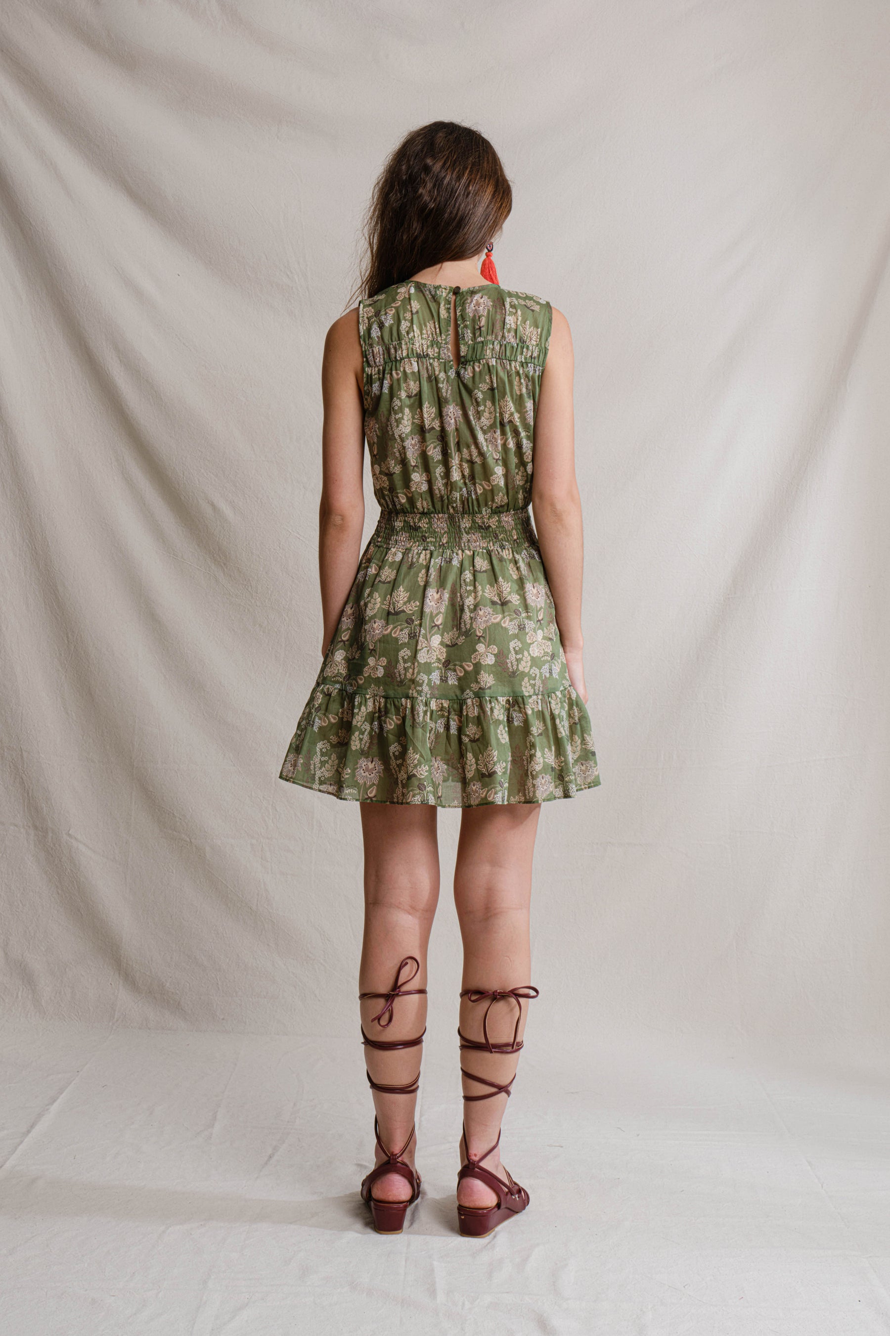 OLIVIA Dress in Green Pepaya