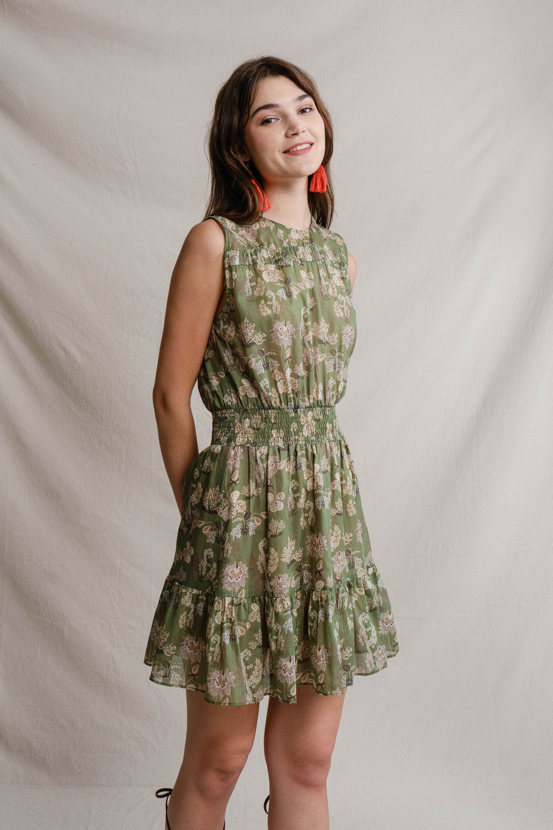 OLIVIA Dress in Green Pepaya