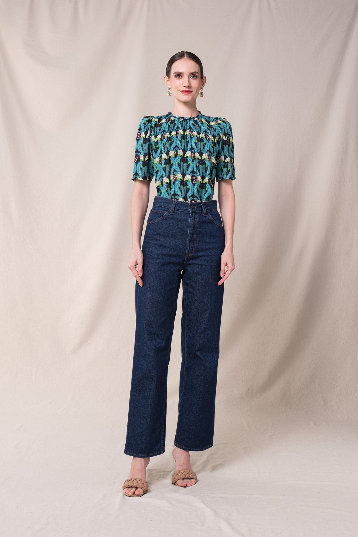 PAIGE Top in Blue Bagu