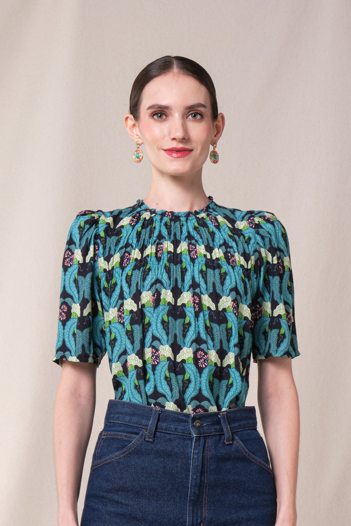 PAIGE Top in Blue Bagu