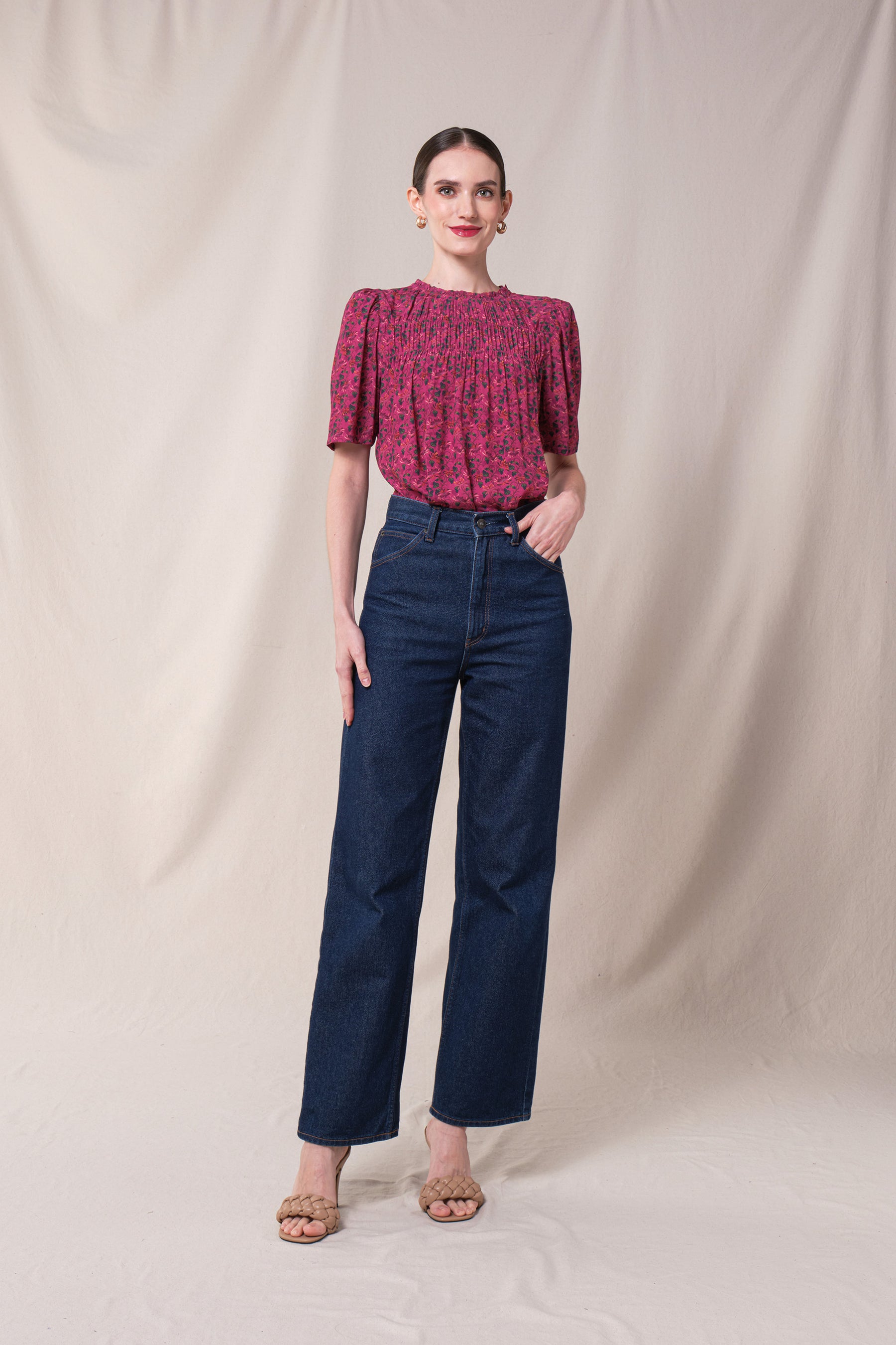 PAIGE Top in Pink Serunai