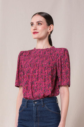 PAIGE Top in Pink Serunai