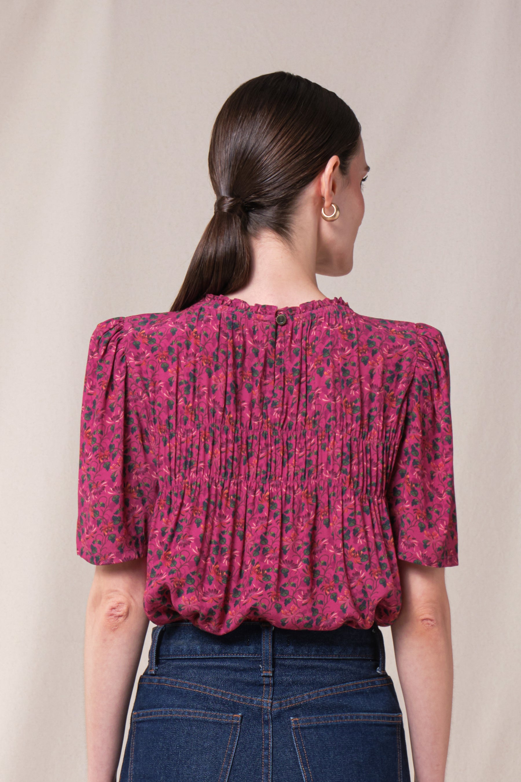 PAIGE Top in Pink Serunai