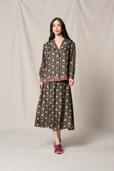 BUNDLING: Pamela Outer in Black Sumpang and Pippa Skirt in Black Sumpang