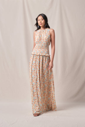 PAOLA Dress in Beige Marigold