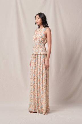 PAOLA Dress in Beige Marigold