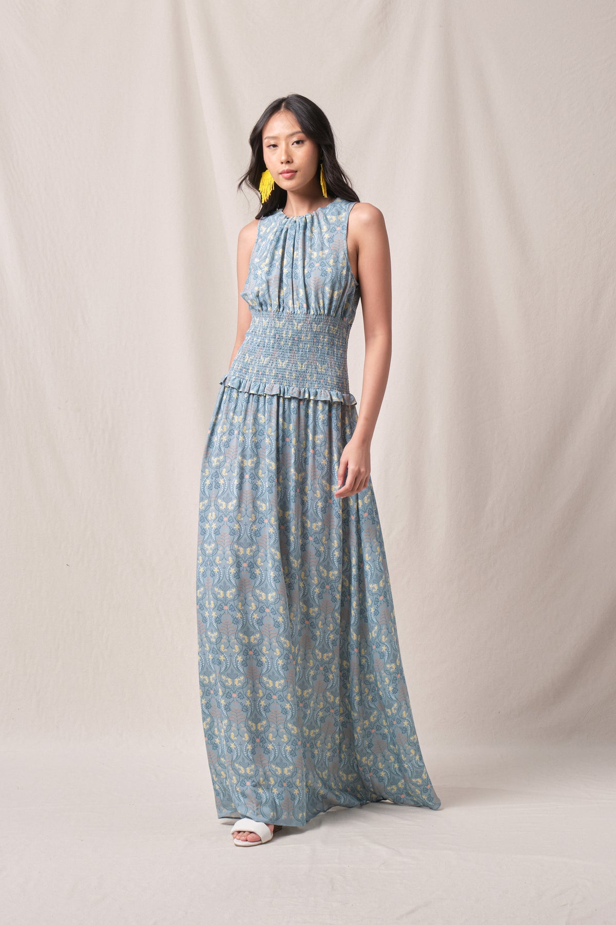 PAOLA Dress in Blue Segara