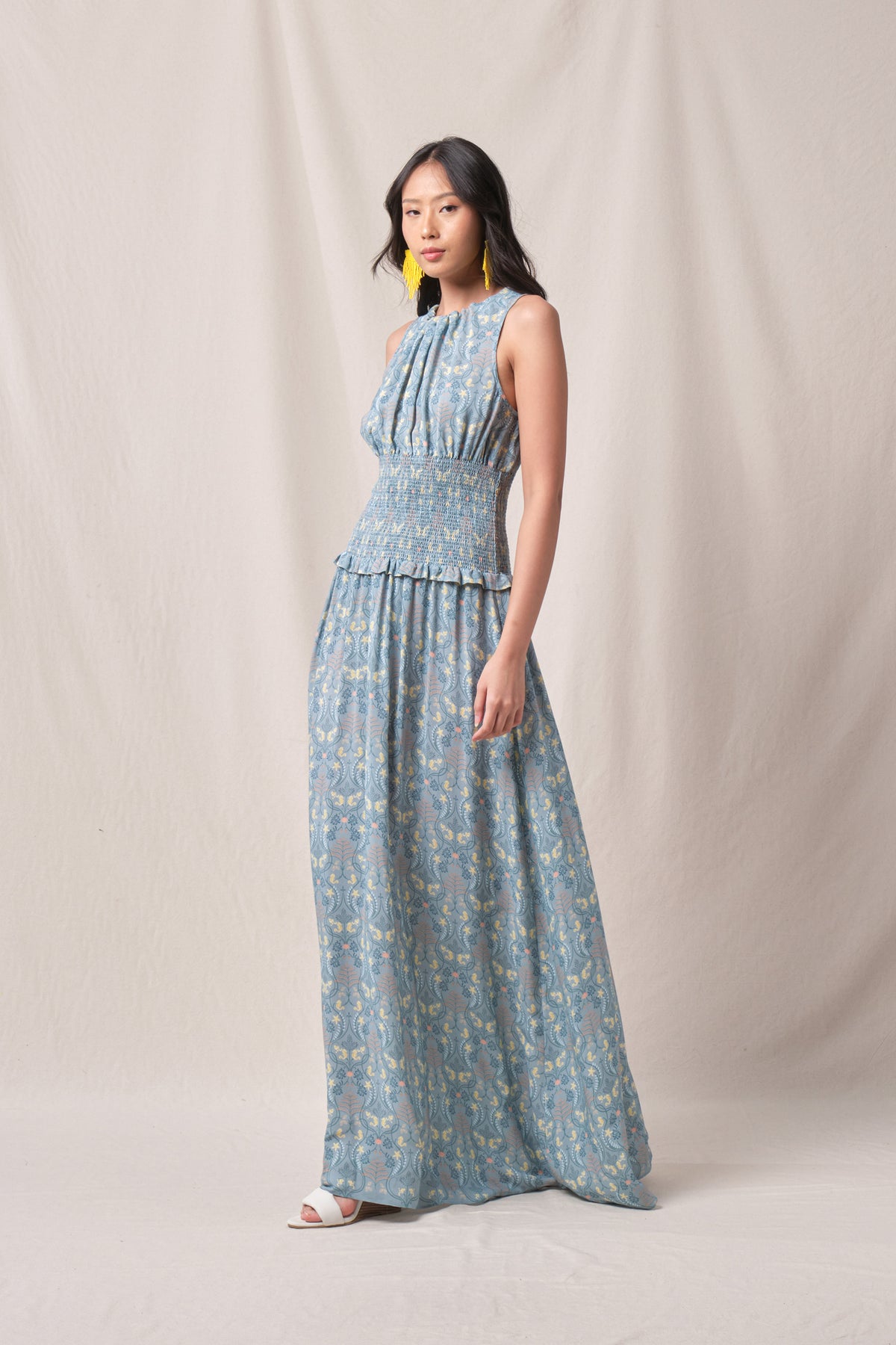 PAOLA Dress in Blue Segara
