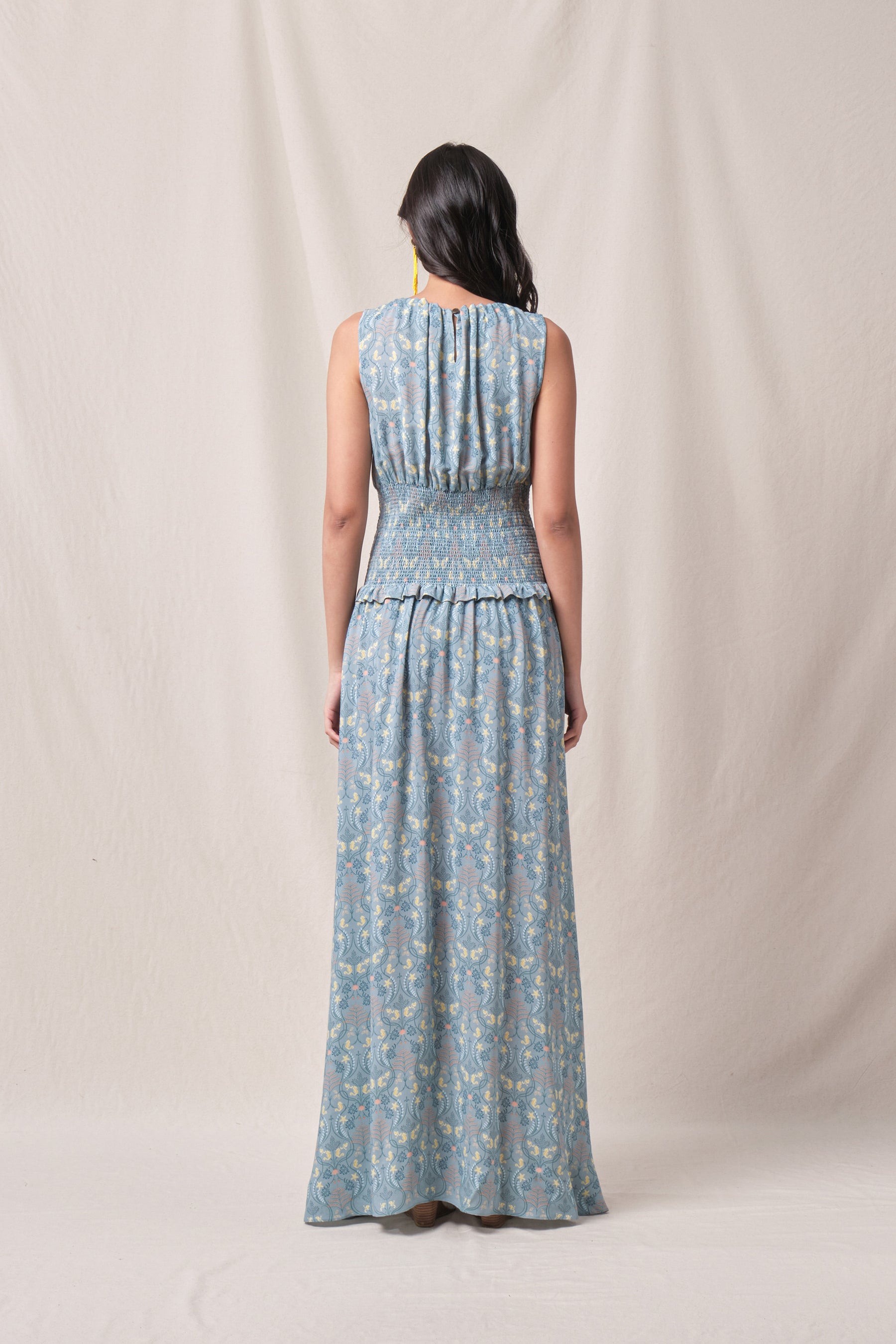 PAOLA Dress in Blue Segara