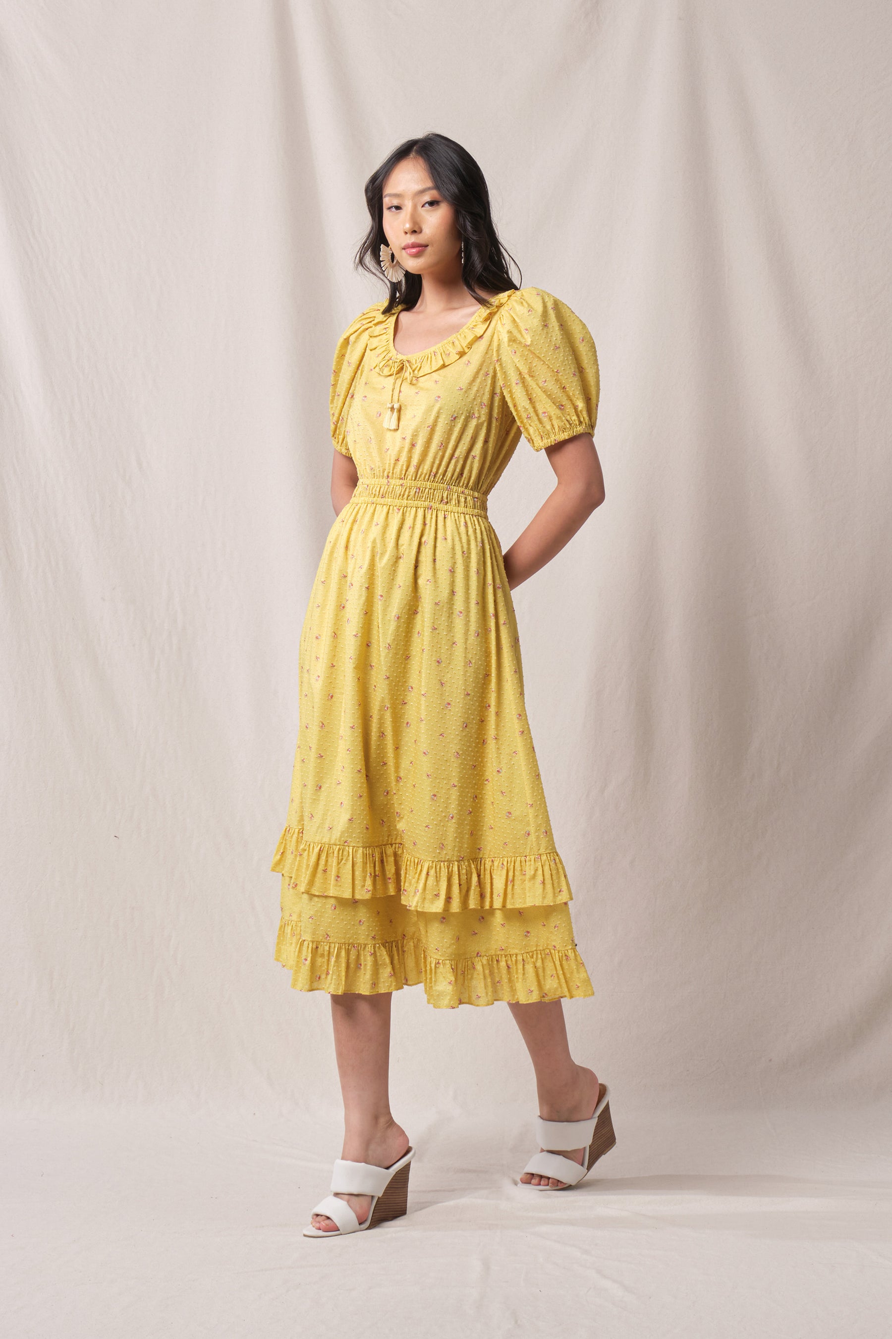 PAULITA Dress in Yellow Canang