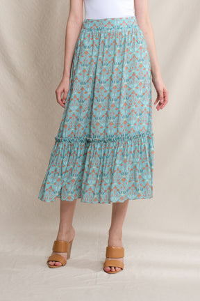 RAE Skirt in Blue Areca