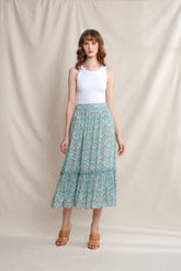 RAE Skirt in Blue Areca