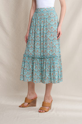 RAE Skirt in Blue Areca