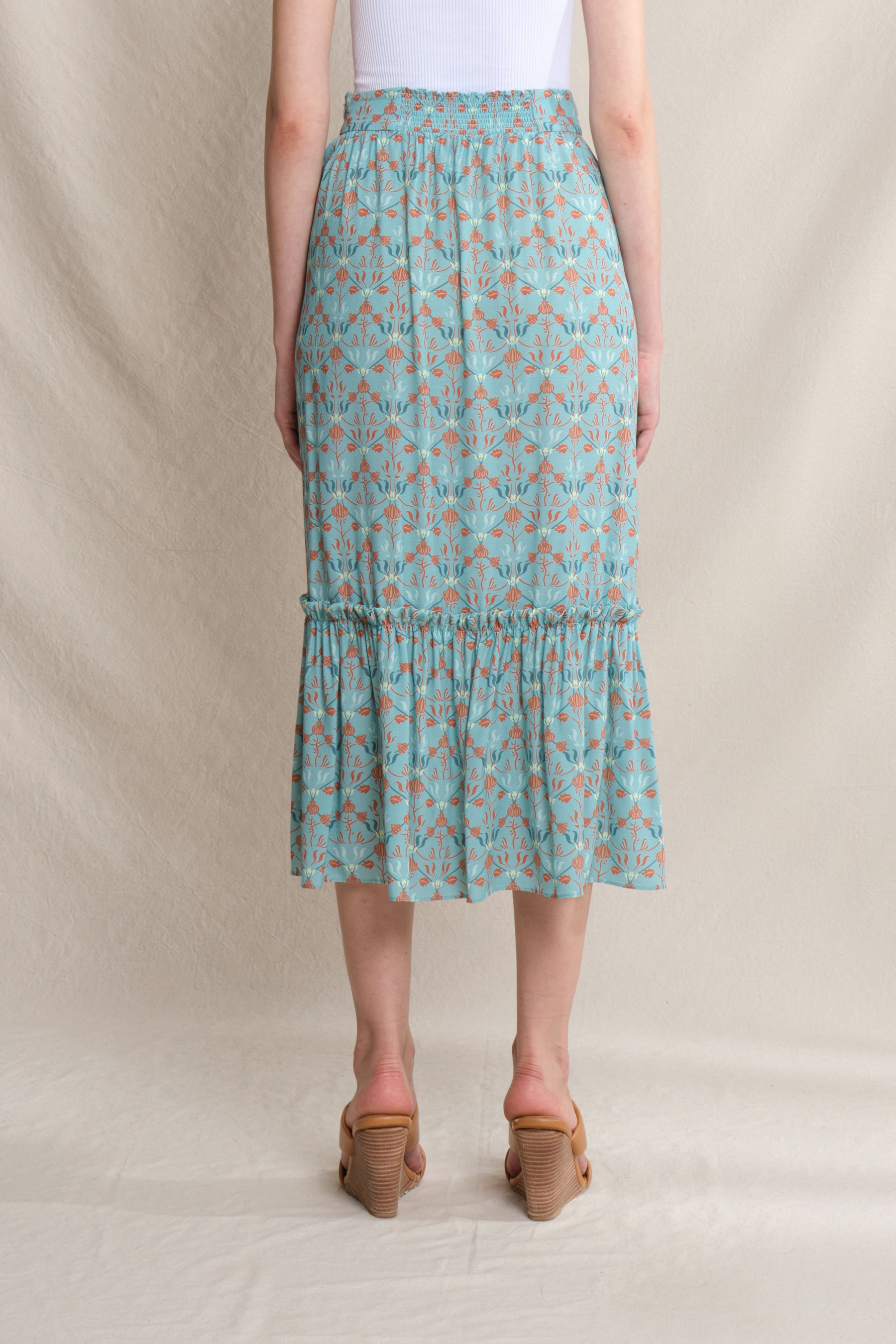 RAE Skirt in Blue Areca