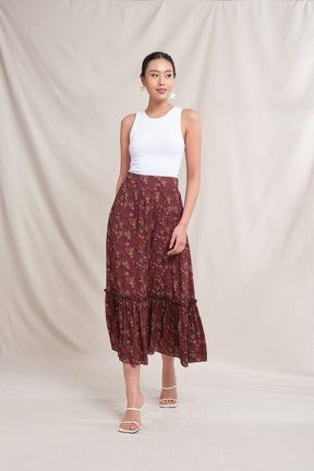 RAE Skirt in Burgundy Bale