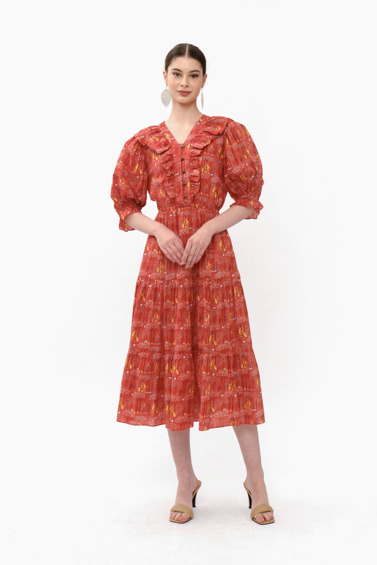 RANA Dress in Red Forest