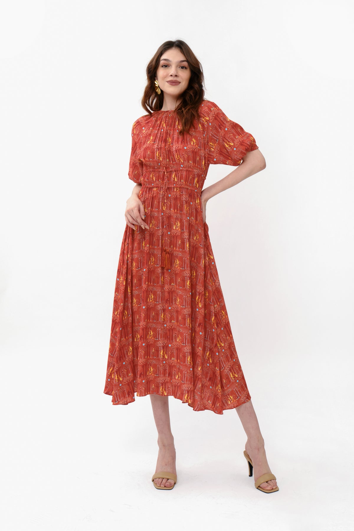 RANCA Dress in Red Forest