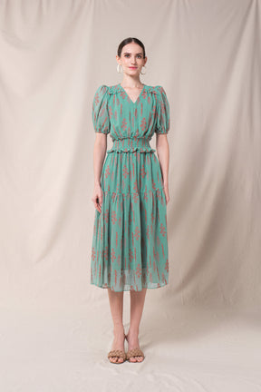 RANIA Dress in Blue Tulu