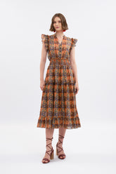 RANYA Dress in Orange Lipa