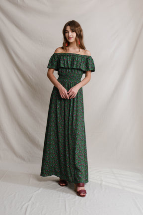 RENATA Dress in Green Kuda