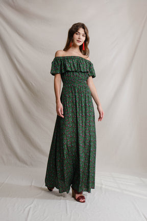 RENATA Dress in Green Kuda