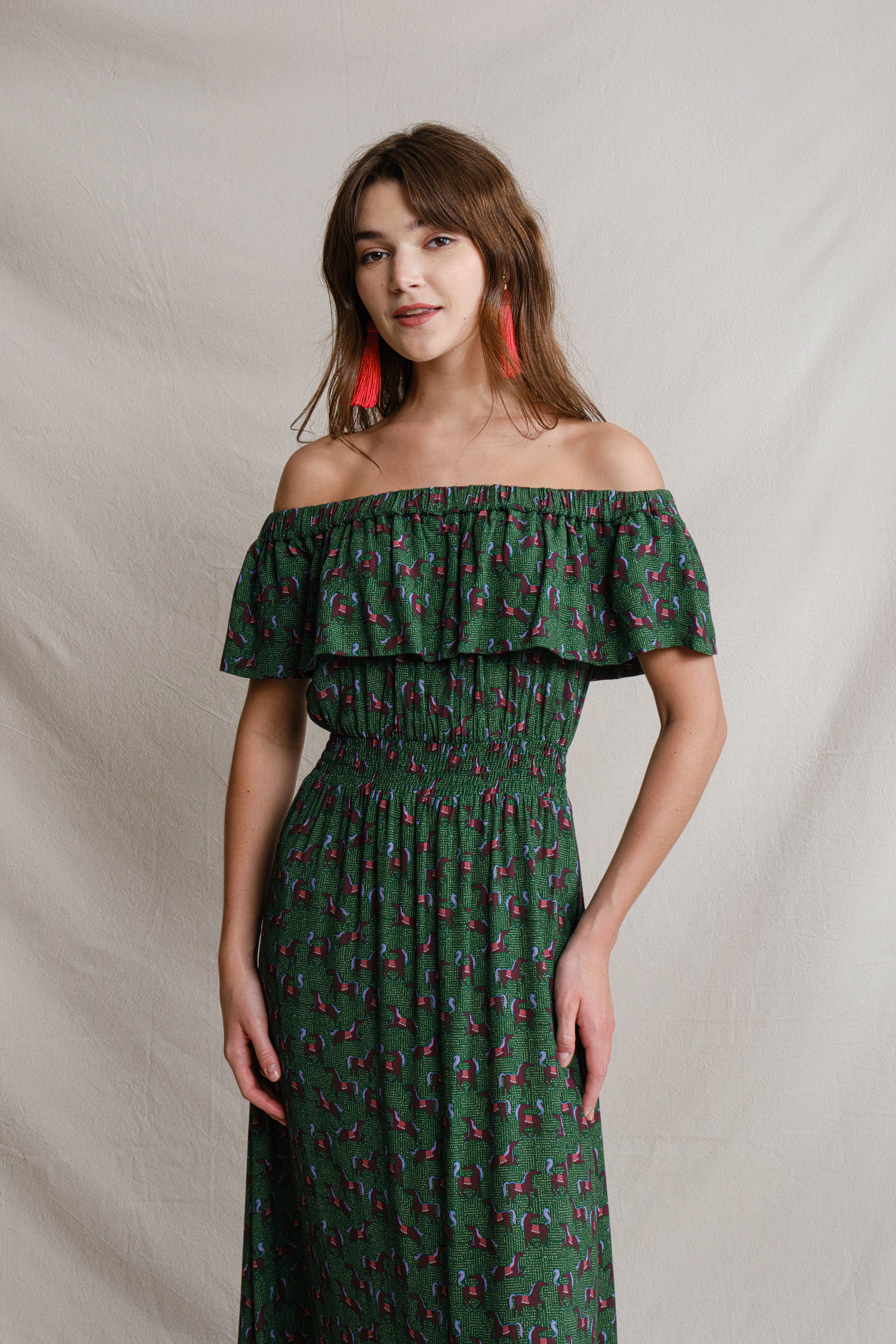 RENATA Dress in Green Kuda