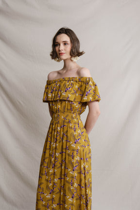 RENATA Dress in Yellow Julang