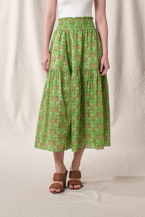 RIONA Skirt in Green Rosea
