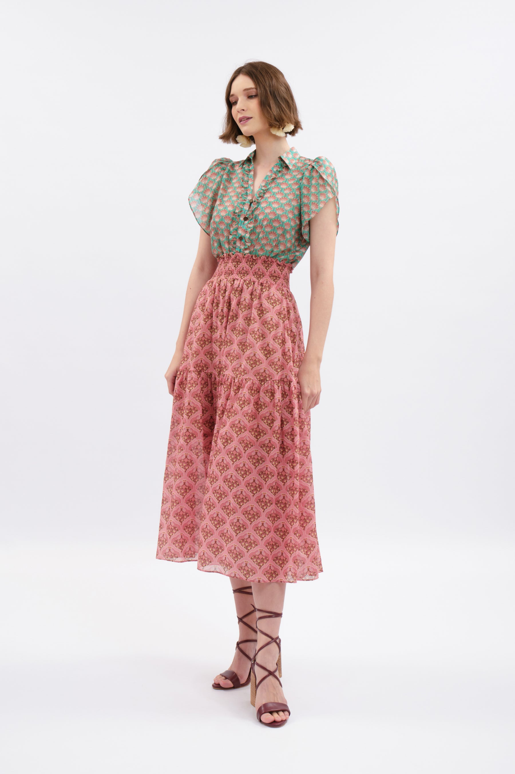 RIONA Skirt in Pink Kubah