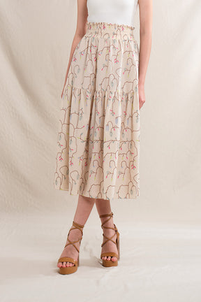 RIONA Skirt in Beige Lada