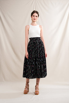 RIONA Skirt in Black Lada