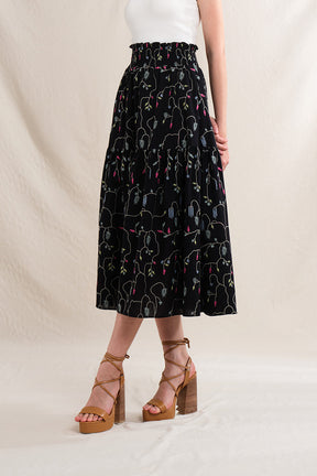 RIONA Skirt in Black Lada