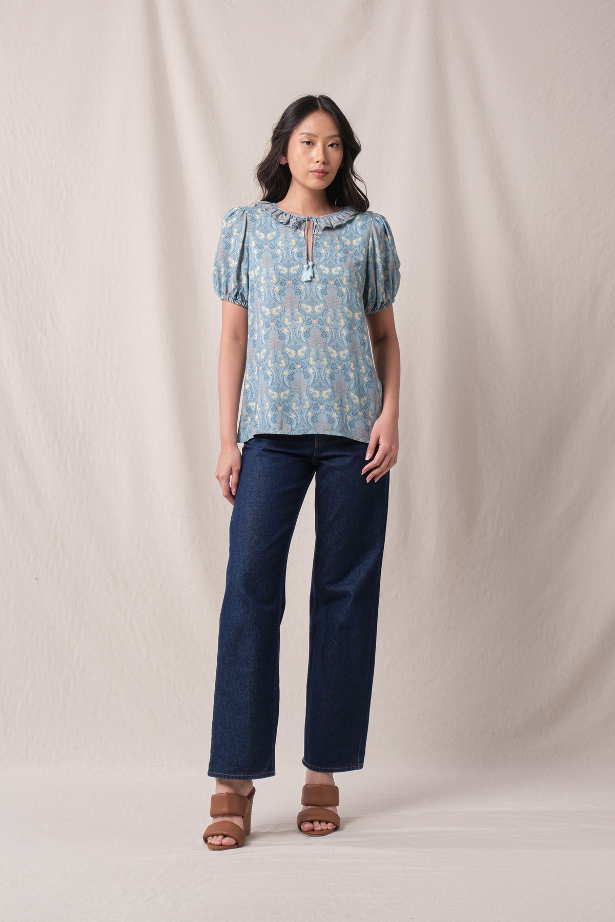 ROSIE Top in Blue Segara