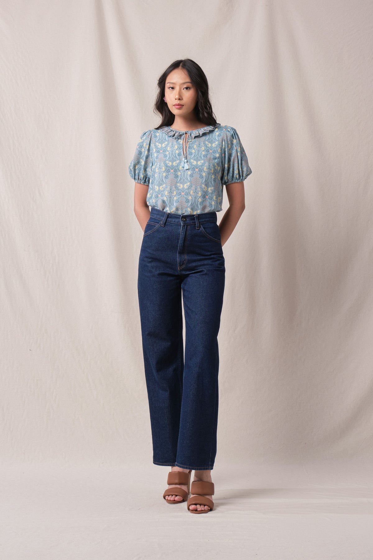 ROSIE Top in Blue Segara