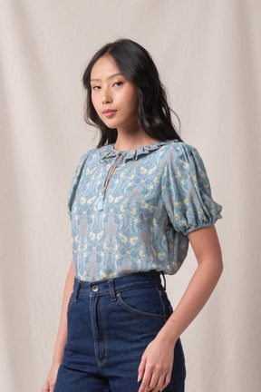 ROSIE Top in Blue Segara