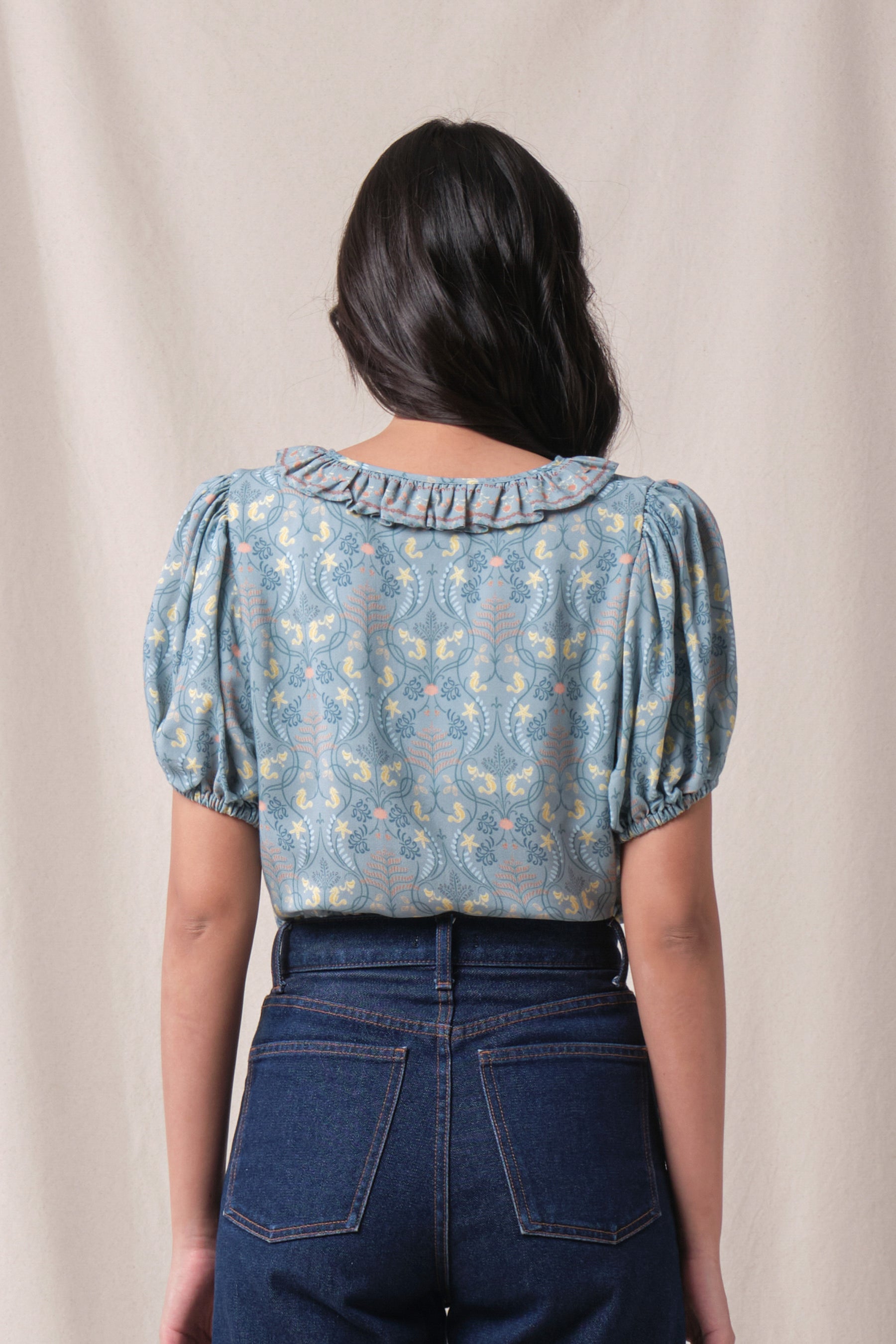 ROSIE Top in Blue Segara