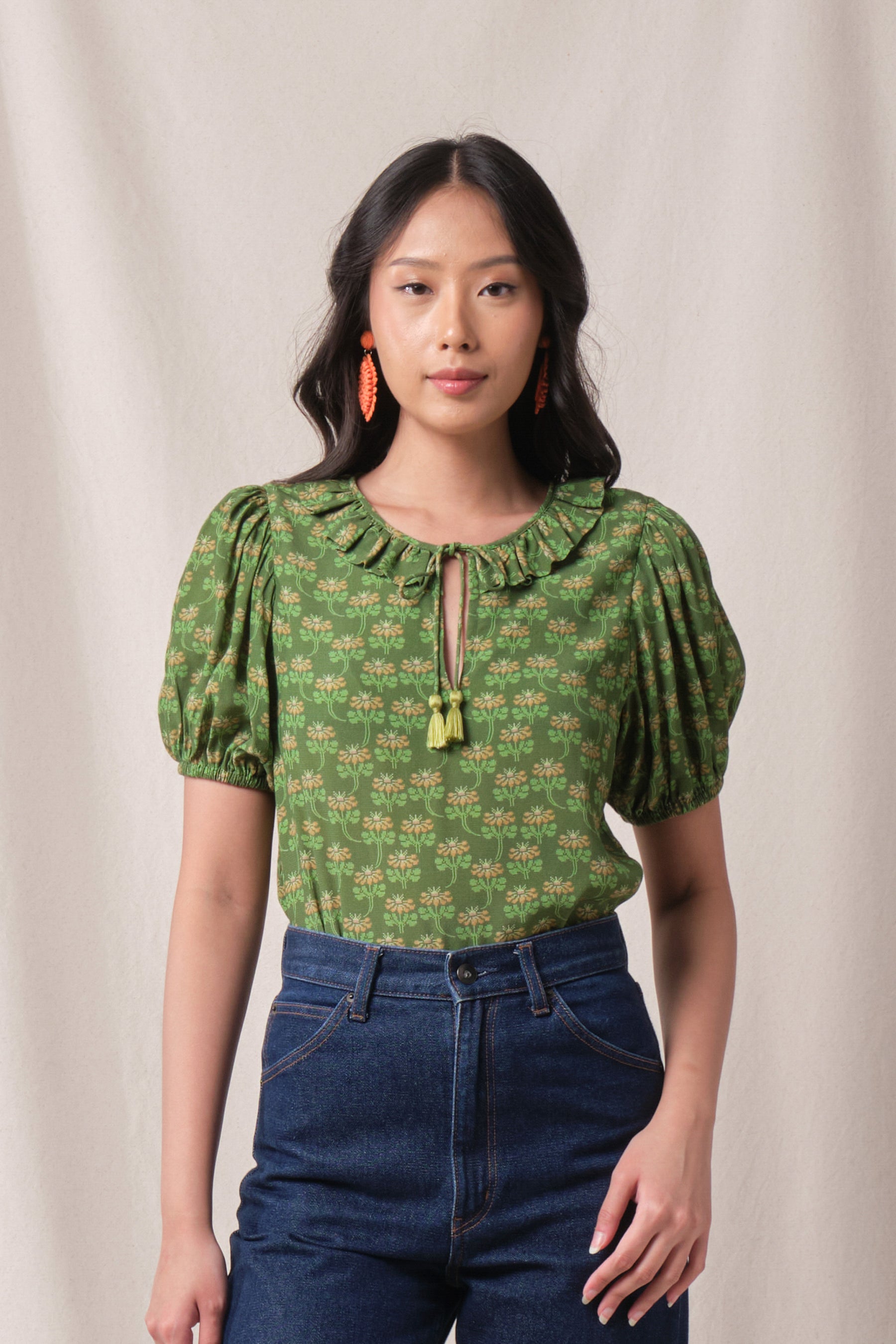 ROSIE Top in Green Melati