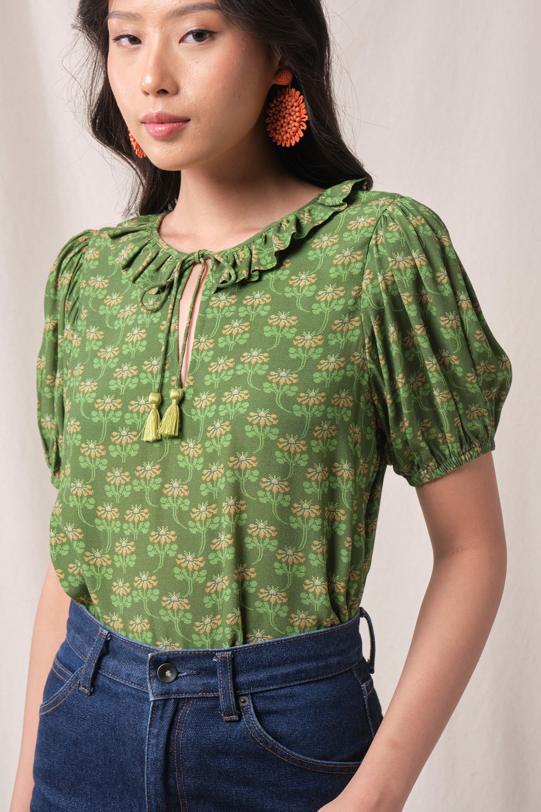 ROSIE Top in Green Melati