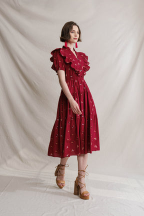 RUI Dress in Red Jagung