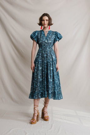 RUMI Dress in Blue Mangrove