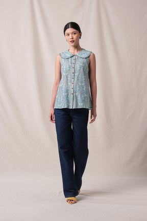BUNDLING: Sabrina Top in Blue Segara and Sandy Skirt in Blue Segara