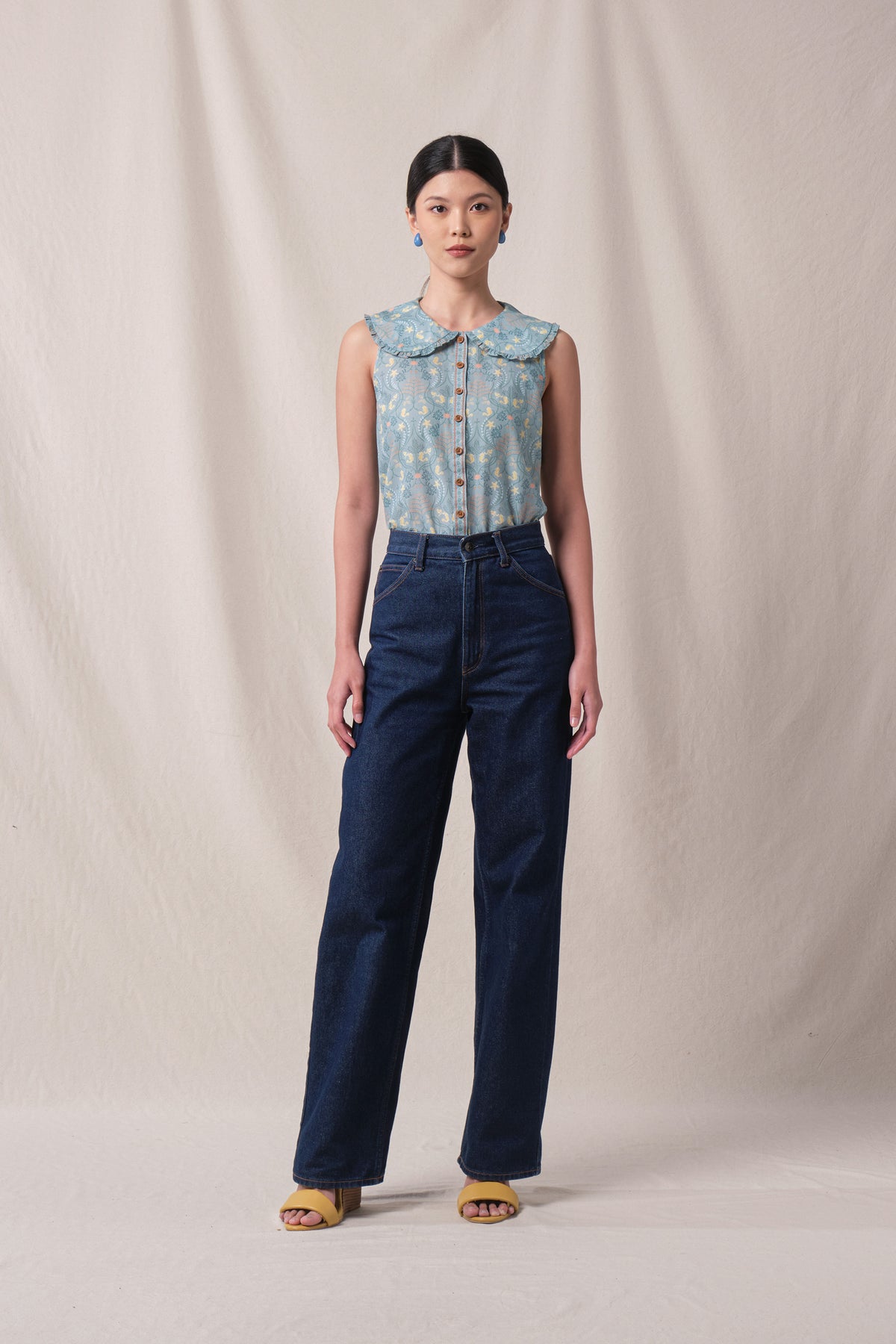 SABRINA Top in Blue Segara