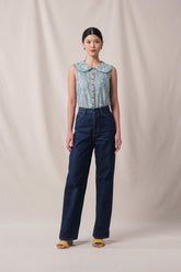 SABRINA Top in Blue Segara
