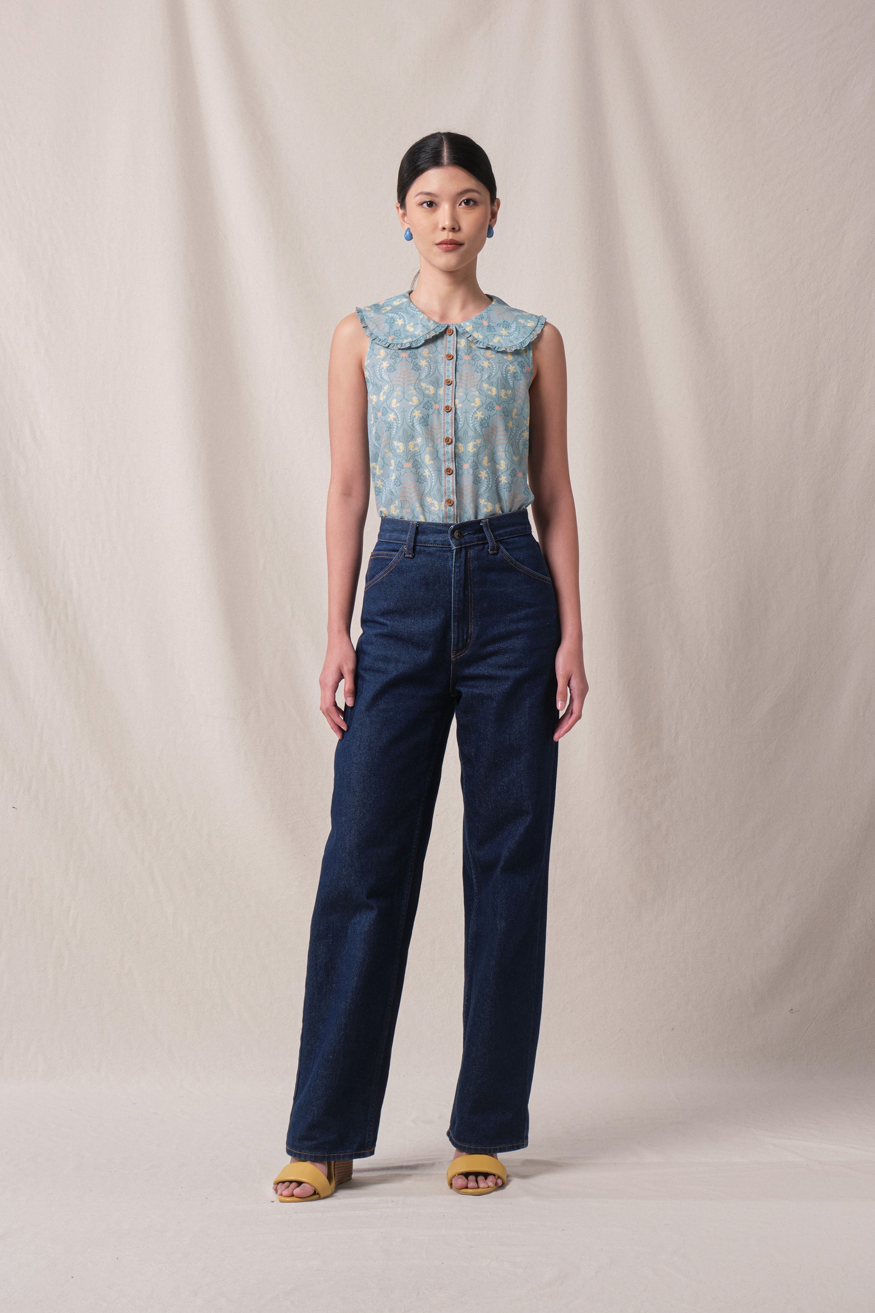 SABRINA Top in Blue Segara
