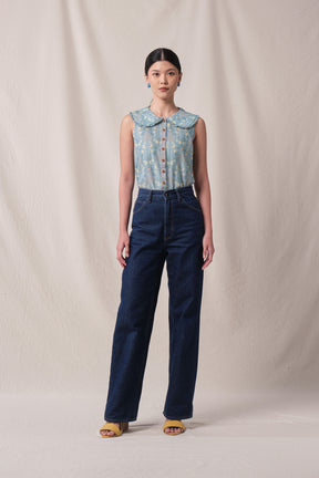 SABRINA Top in Blue Segara