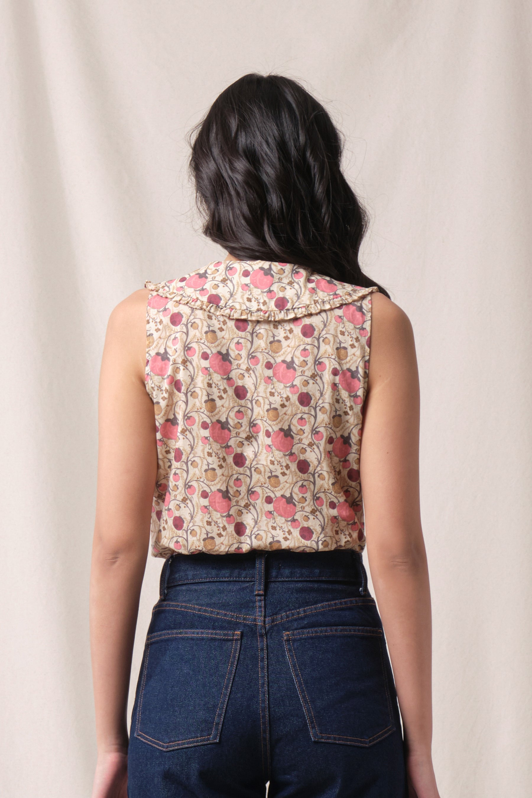 SABRINA Top in Beige Manggis