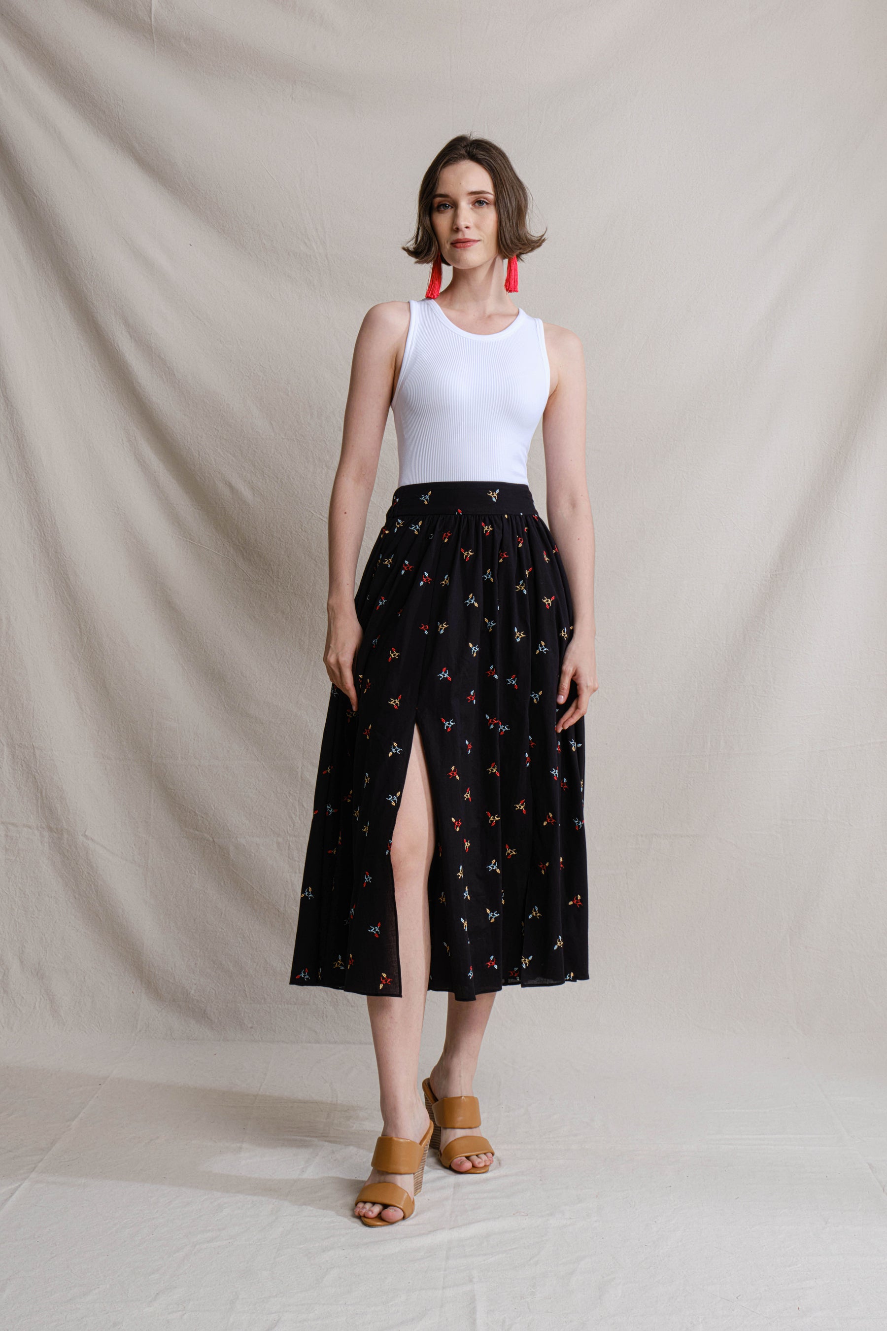 SALIMA Skirt in Black Jagung