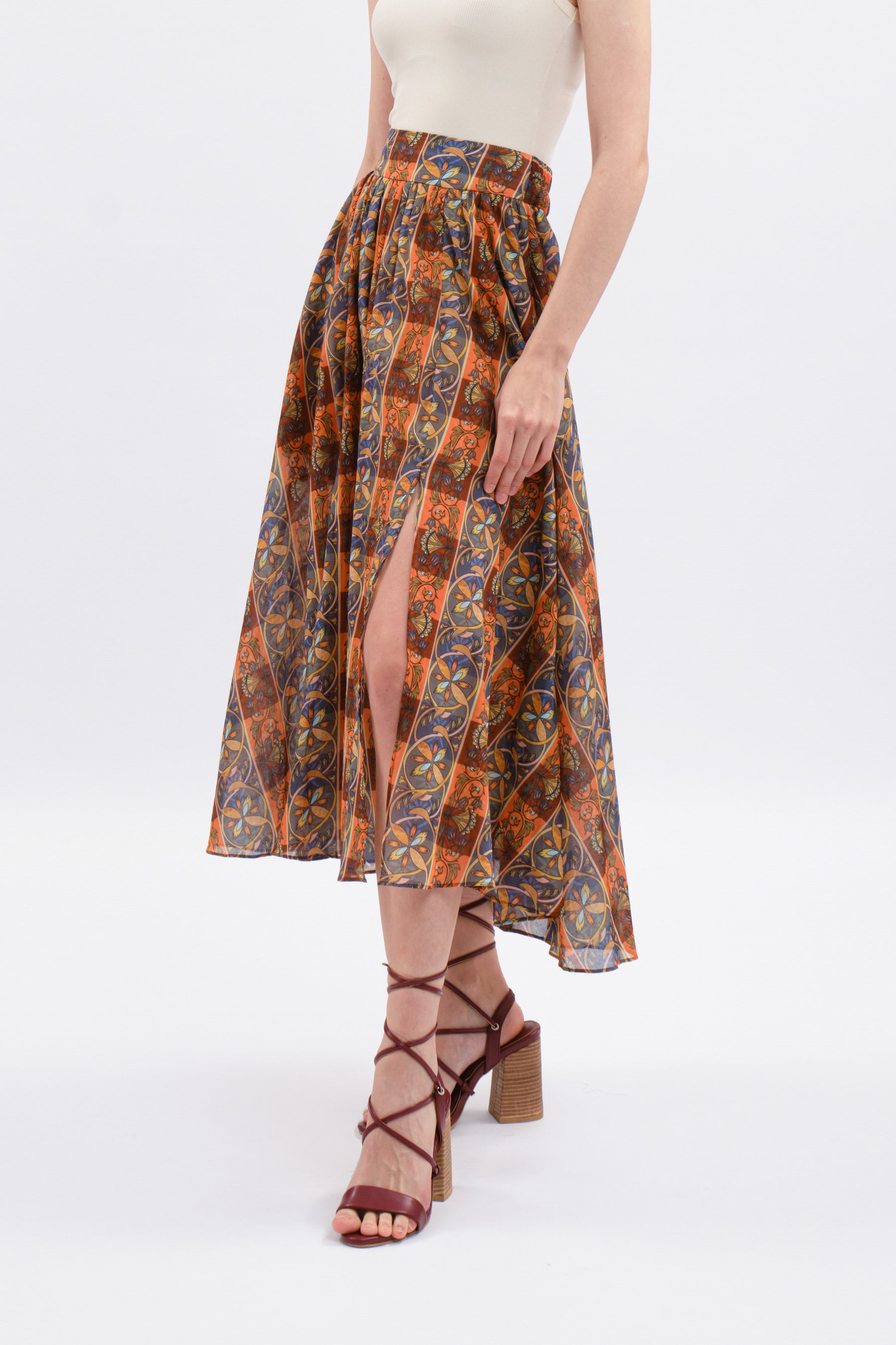 SALIMA Skirt in Orange Lipa