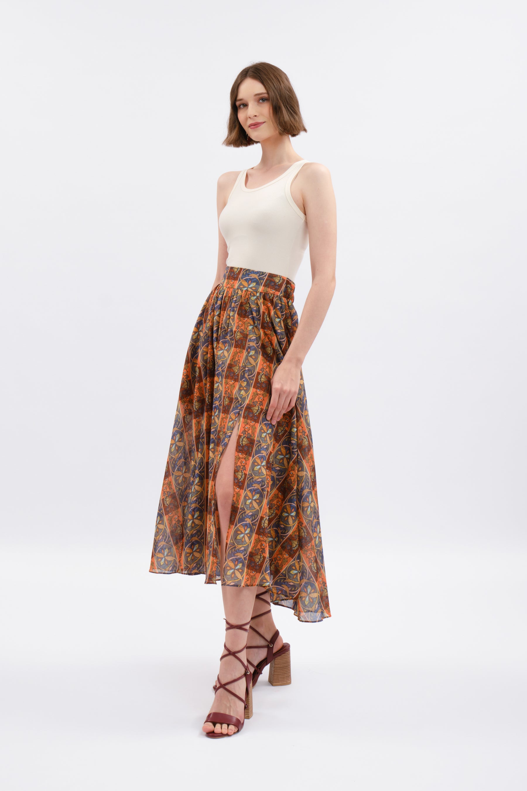 SALIMA Skirt in Orange Lipa